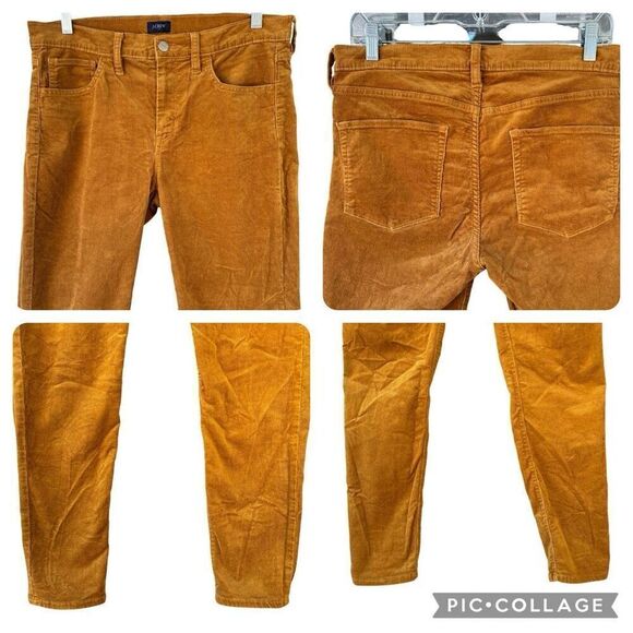 J. Crew Golden Brandy Mid Rise Skinny Corduroy Stretch 5 Pockets Pants Size 29 - Picture 3 of 11